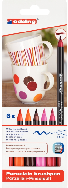 Porzellan-Pinselstift x6